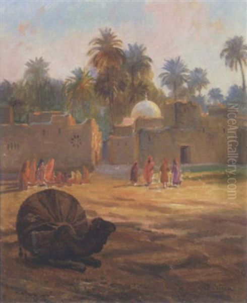 Biskra Oil Painting by Jose Benito Ortega