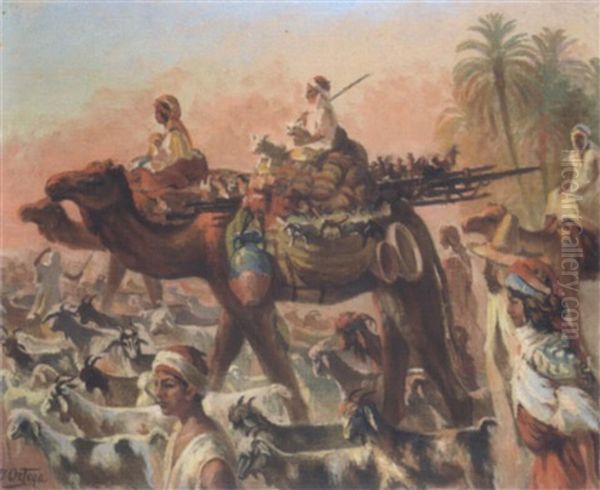 La Caravane Oil Painting by Jose Benito Ortega