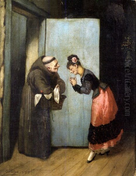 La Visite Oil Painting by Pascual Ortega