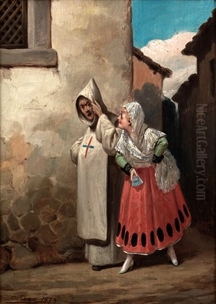 Atrevida Oil Painting by Francisco Javier Ortego Y Vereda