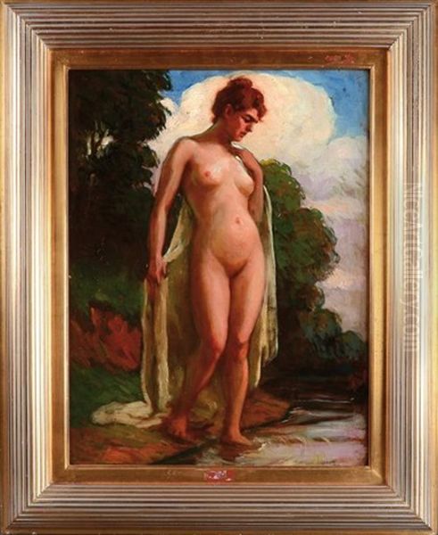 Baigneuse Oil Painting by Manuel Ortiz De Zarate