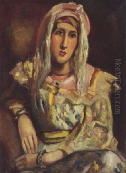 Jeune Orientale Oil Painting by Manuel Ortiz De Zarate