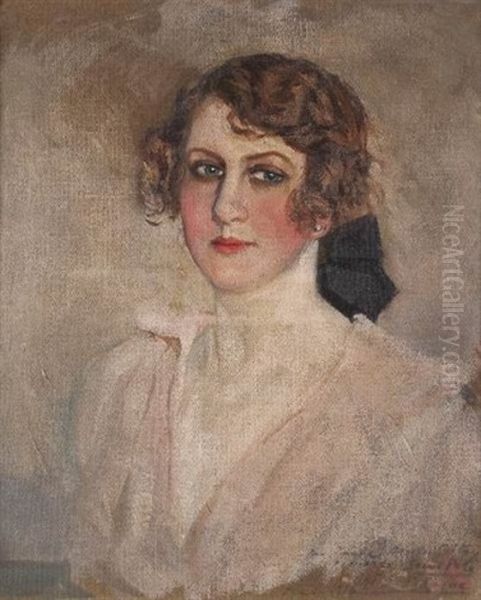 Portrait De Jeanne Desclos Guitry by Antonio Ortiz Echaguee