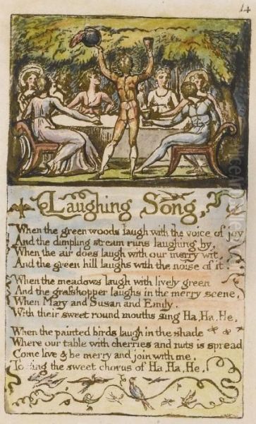 Laughing Song Oil Painting by William Blake