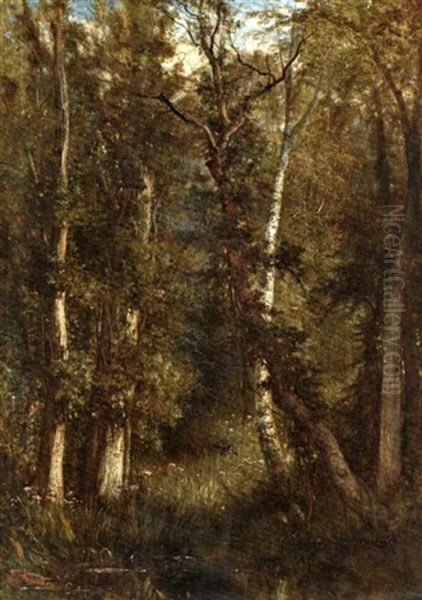 Interieur De Foret Oil Painting by Francois Auguste Ortmans