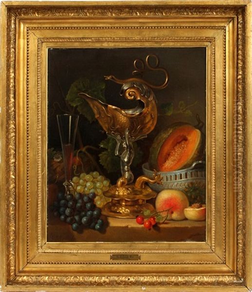 Fruit Still Life Oil Painting by Georgius Jacobus Johannes van Os