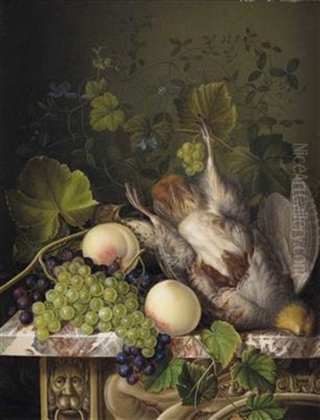 Obst- Und Jagdstillleben Oil Painting by Georgius Jacobus Johannes van Os