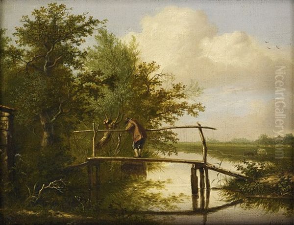 Landscape Oil Painting by Georgius Jacobus Johannes van Os