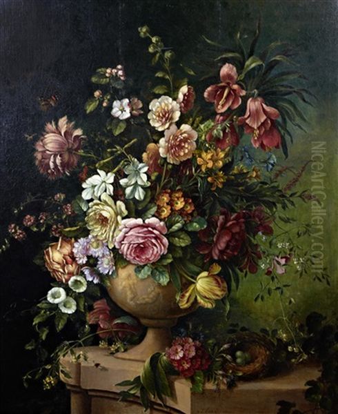 Still Life Of Flowers Oil Painting by Georgius Jacobus Johannes van Os