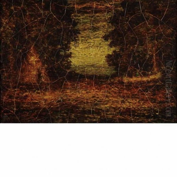 Indian Encampment Oil Painting by Ralph Albert Blakelock