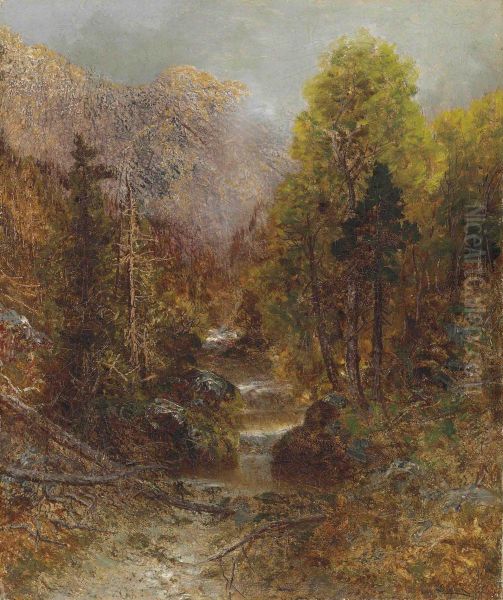 Woodland Brook Oil Painting by Ralph Albert Blakelock