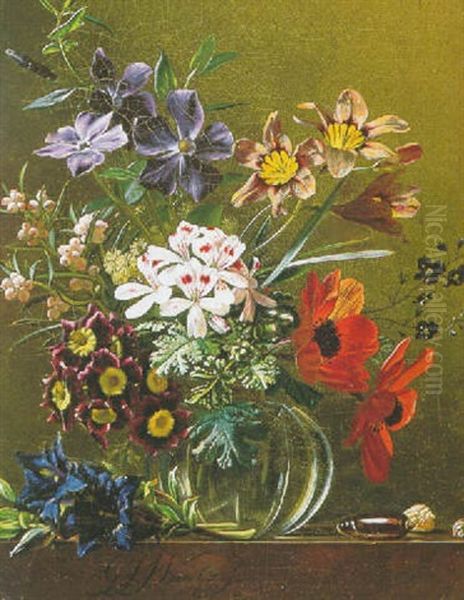 Bloemstilleven Oil Painting by Georgius Jacobus Johannes van Os