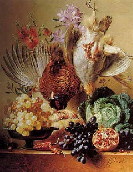 Still Life With Game, Fruit And Vegetables Oil Painting by Georgius Jacobus Johannes van (the Younger) Os