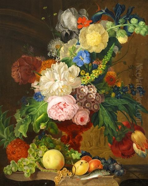 Blumenstillleben Oil Painting by Jan van Os