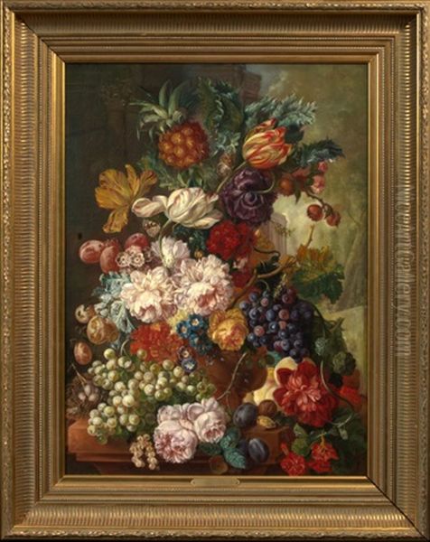 Still Life With A Bouquet Of Flowers Oil Painting by Jan van Os