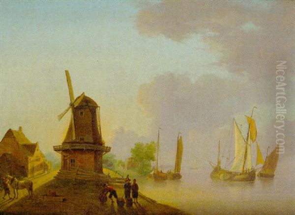 Vue De Riviere Oil Painting by Jan van Os