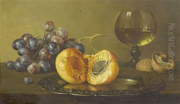 Fruchtestilleben Oil Painting by Maria Magrita van Os