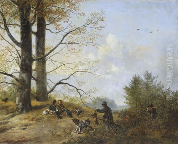 Rast Nach Der Jagd Oil Painting by Pieter Gerardus Van Os