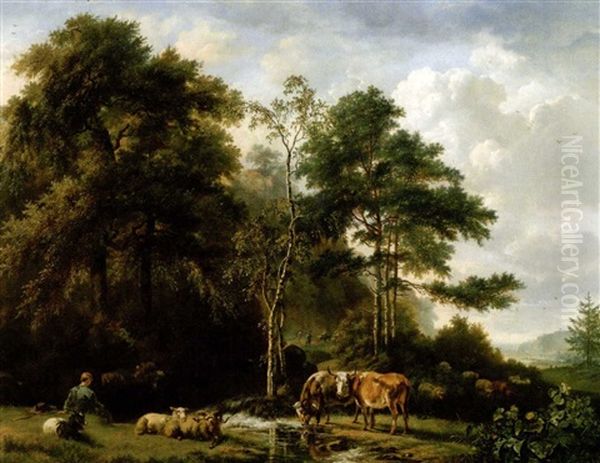 Landschaft Oil Painting by Pieter Gerardus Van Os