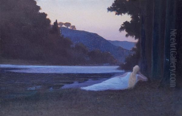 Le Calme Du Soir Oil Painting by Alphonse Osbert