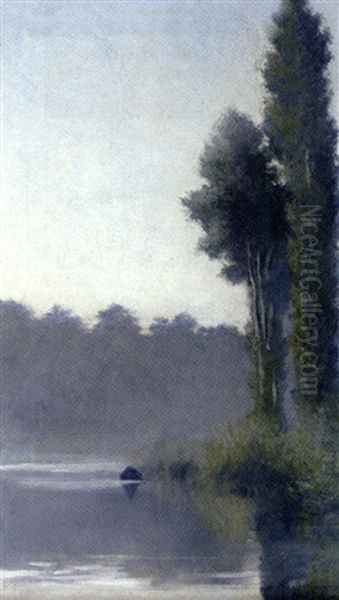 Un Matin Brumeux Oil Painting by Alphonse Osbert