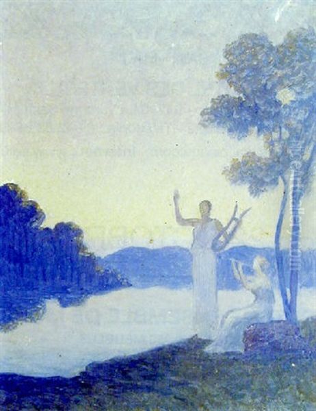 Le Chant Du Soir Oil Painting by Alphonse Osbert