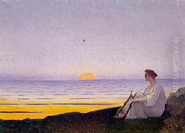 La Muse Du Soir Oil Painting by Alphonse Osbert