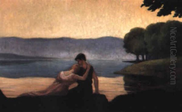 Idylle Oil Painting by Alphonse Osbert