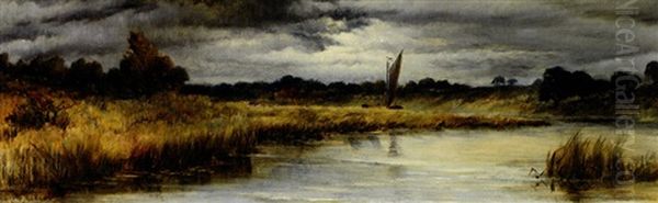 Ohn The Bure, Norfolk Oil Painting by Emily Mary Osborn