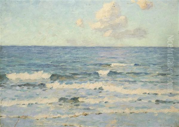 Seascape In St. Ives Oil Painting by William E. Osborn