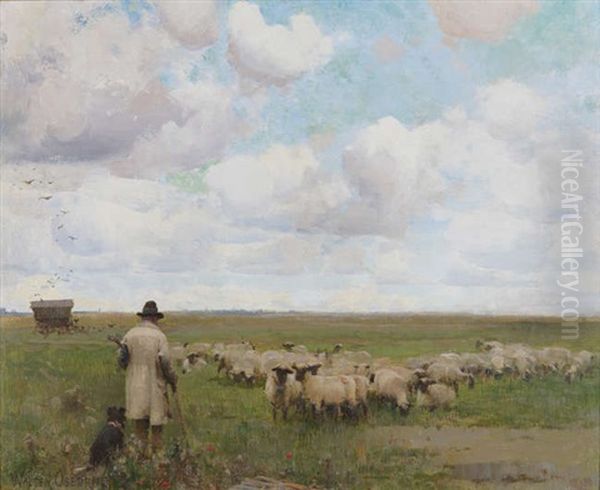 Counting The Flock Oil Painting by Walter Frederick Osborne