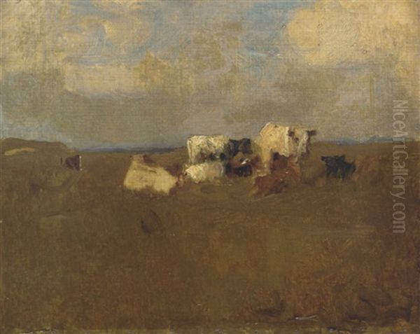 Sketch Of Cows Oil Painting by Walter Frederick Osborne