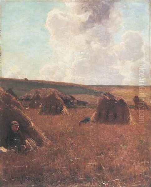 Harvest Time Oil Painting by Walter Frederick Osborne