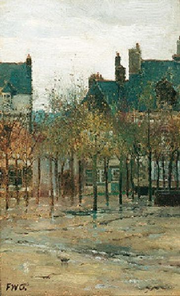 On The Grand Place, Quimperle, Finistere Oil Painting by Walter Frederick Osborne