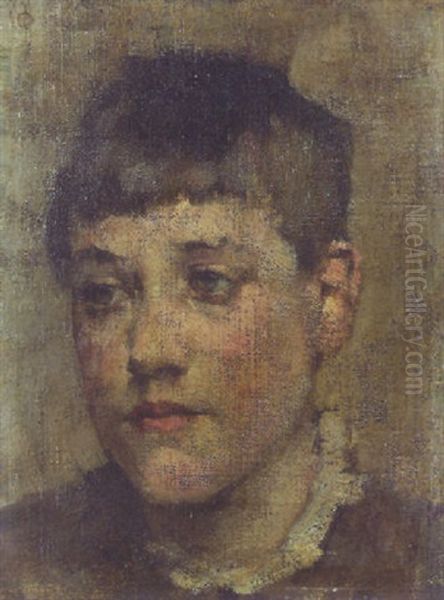 Head Of A Boy Oil Painting by Walter Frederick Osborne