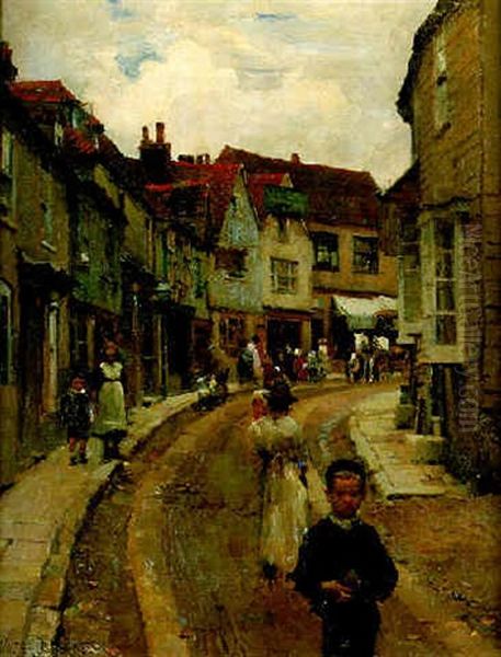 Street Scene Oil Painting by Walter Frederick Osborne