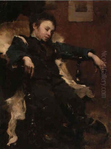 Little Boy Asleep Oil Painting by Walter Frederick Osborne