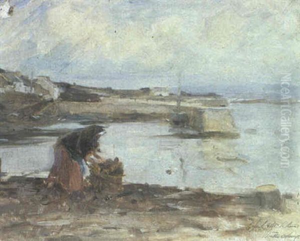 A Fishing Village Oil Painting by Walter Frederick Osborne