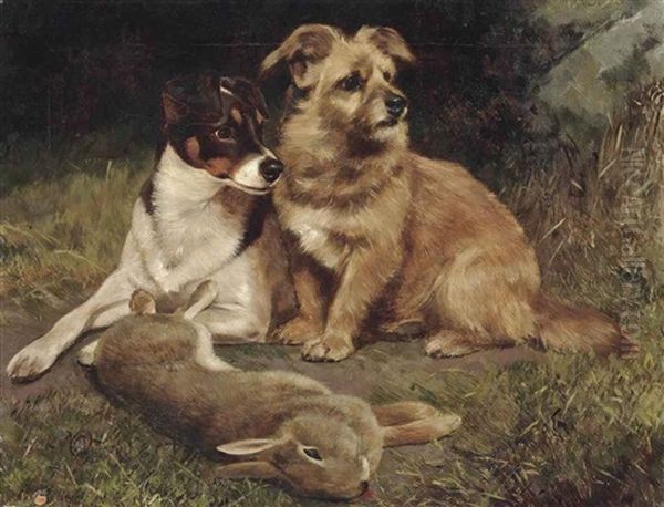 Sport In The Rabbit Warren Oil Painting by William Osborne