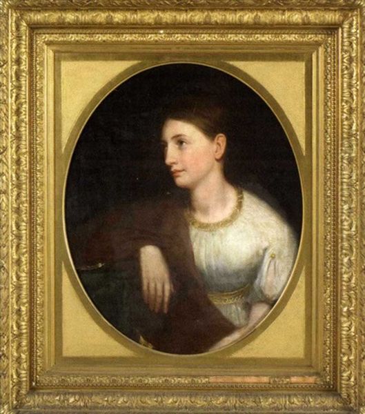 Portrait Of Anna Quincy Thaxter Parsons Oil Painting by Samuel Stillman Osgood