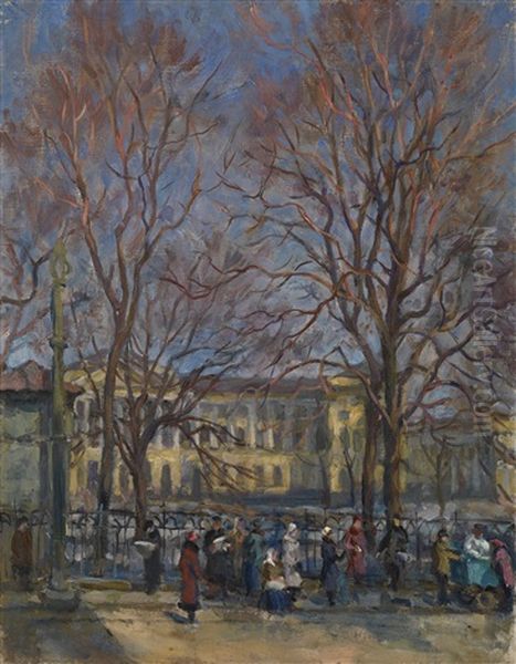 View Of The Russian Museum From The Europe Hotel by Alexandr Aleksandrovich Osmerkin