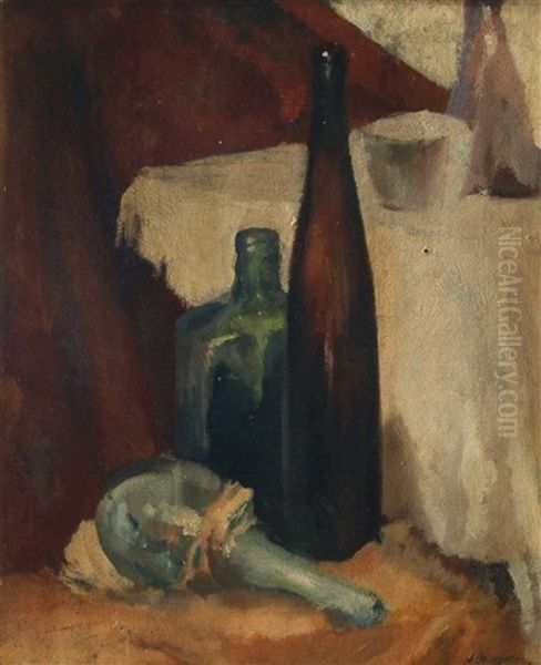 Still Life With Bottles by Alexandr Aleksandrovich Osmerkin