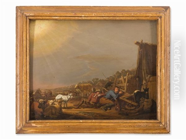 Annunciation To The Shepherds Oil Painting by Jan van Ossenbeeck