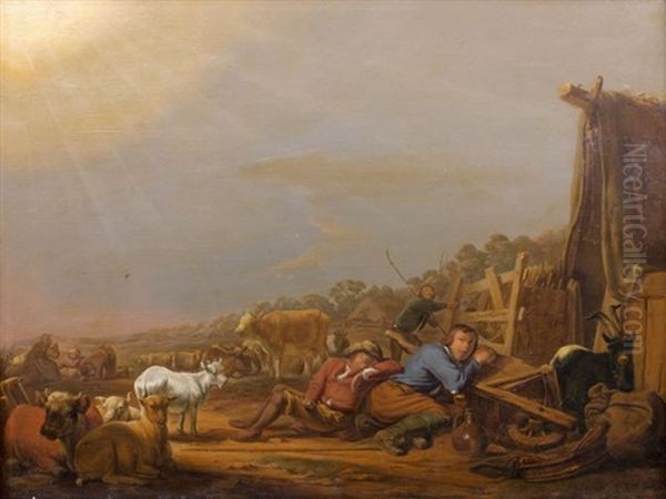 L'annonce Aux Bergers Oil Painting by Jan van Ossenbeeck