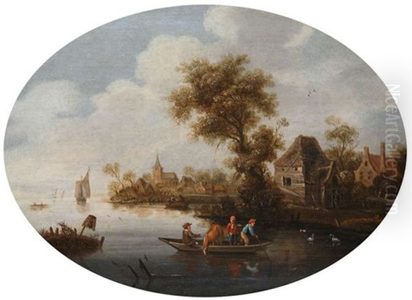 Paysage Aquatique Oil Painting by Jan van Ossenbeeck