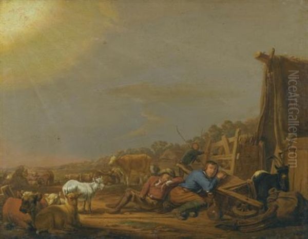 The Annunciation To The Shepherds Oil Painting by Jan van Ossenbeeck