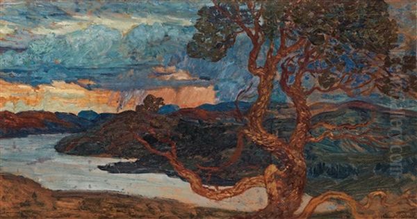 Landscape From Angermanland Oil Painting by Helmer Osslund