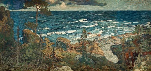 Evening By The Sea Oil Painting by Helmer Osslund