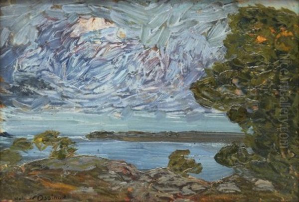 Trad Vid Vatten Oil Painting by Helmer Osslund