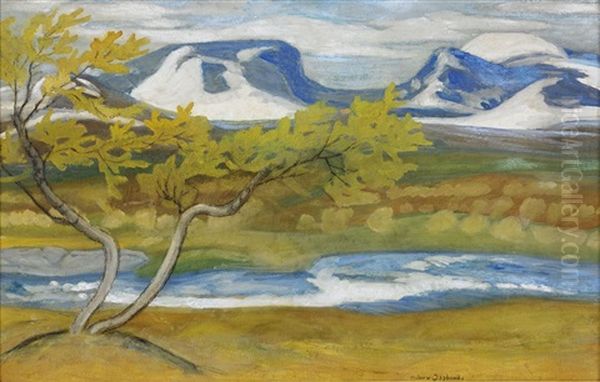 Landskap, Abisko Oil Painting by Helmer Osslund